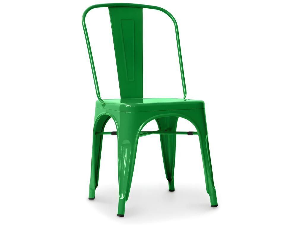 Steel dining chair - Industrial design - New edition - Homelumiere Green