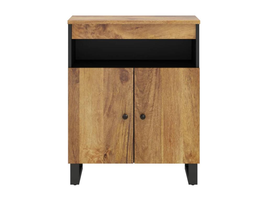 Sideboard with 2 doors, 60x33x75 cm, solid mango wood