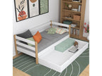 Wooden daybed - with drawer N01 White / Natural Oak 120x190 99897DFQL