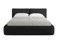 Chenille fabric storage bed 160x200 - black - Homelumiere
