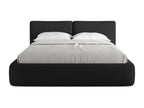 Chenille fabric storage bed 160x200 - black - Homelumiere