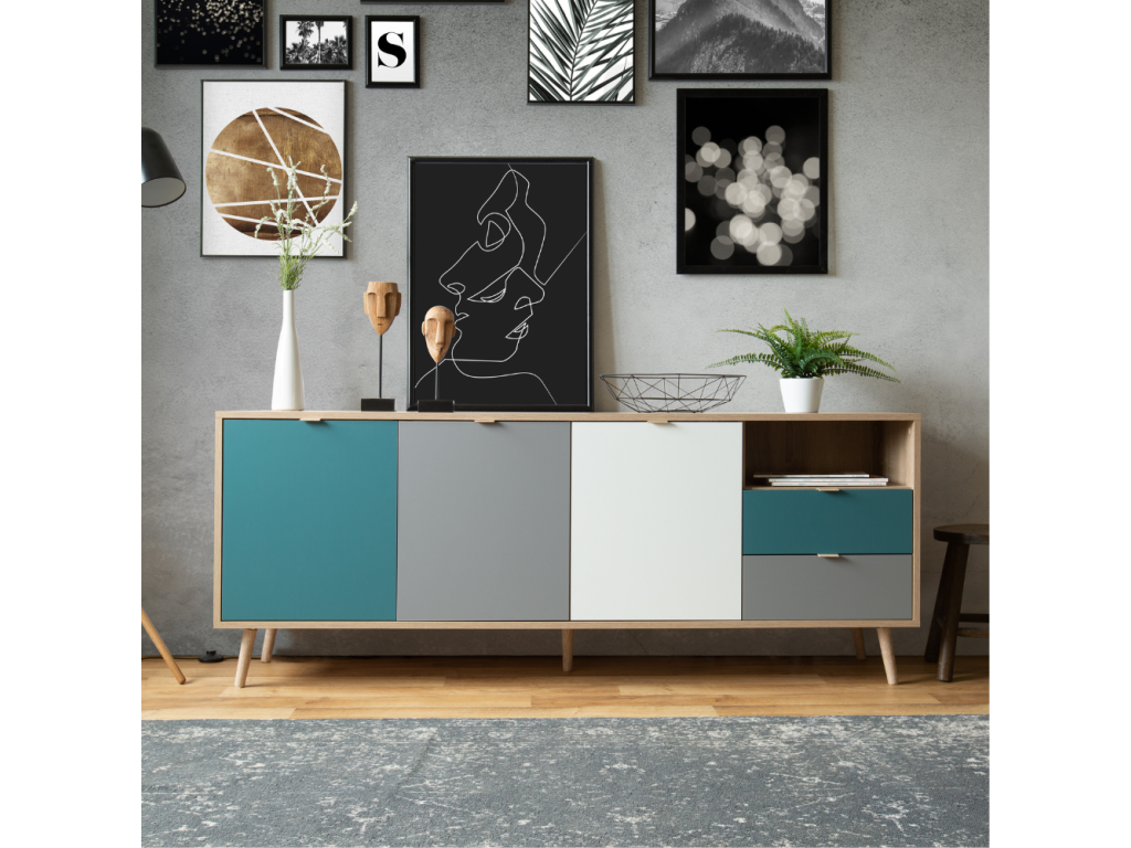 Homelumiere tricolor style sideboard 180 cm Homelumiere