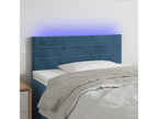 Dark Blue LED Headboard 100x5x78/88 cm Velvet 62431XJBF