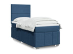 Homelumiere bed base with mattress, blue, 100x200 cm, fabric