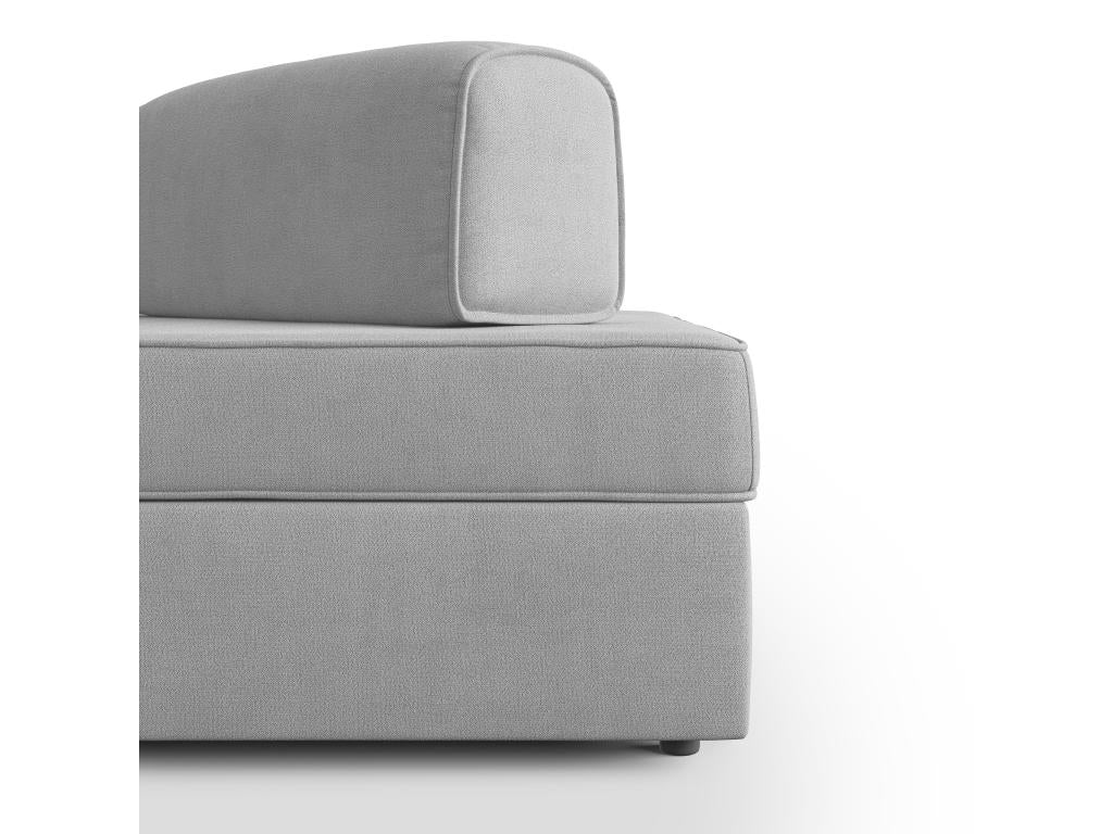 Homelumiere Sofa without pull-out ottoman and removable backrest in waterproof fabric T02 200 cm light grey