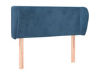 Headboard with wings, dark blue, 83x23x78/88 cm, velvet