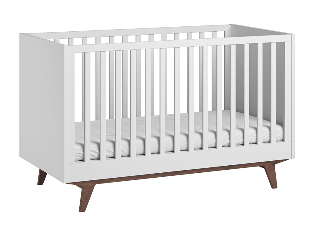 Convertible bed 70x140 and 3-drawer chest - White and wood