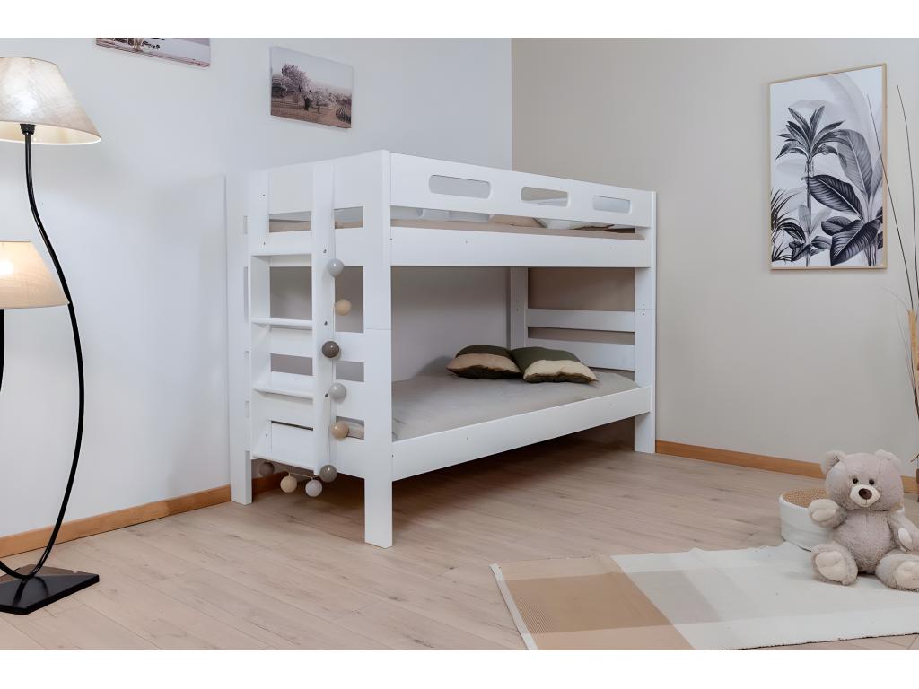 Homelumiere solid wood bunk bed - plain white