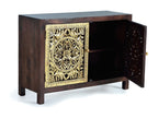 Chest of drawers in mango wood with handmade bronze details - Multicolor. Giner y Colomer. 80x40x110