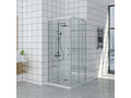 75x130 cm corner shower enclosure with easy entry, 200 cm high, made of tempered glass