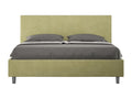 Upholstered bed without a mattress base, 160x210 cm, green microfiber, Homelumiere