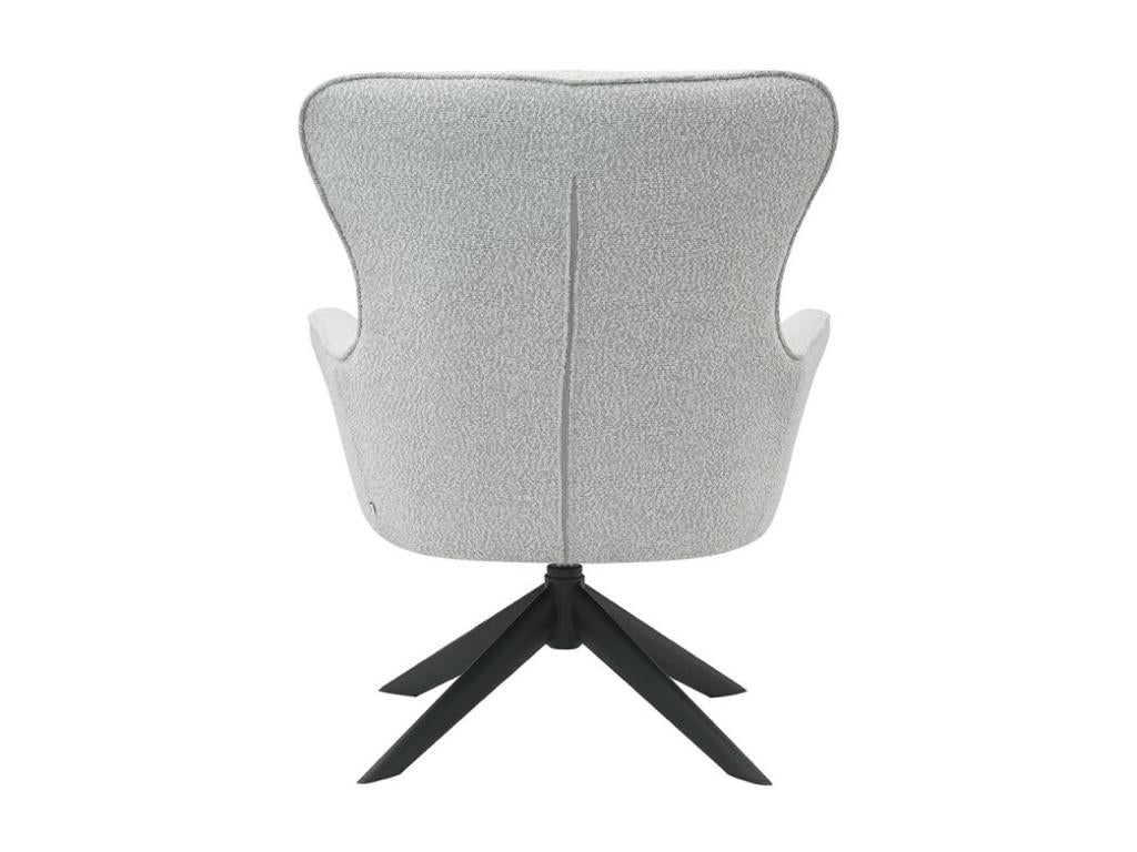Lucky 08351QMBF Light Grey Chenille Swivel Chair