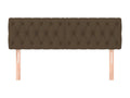 2-Piece Headboard Set, Dark Brown, 80x7x78/88 cm, Fabric