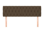 2-Piece Headboard Set, Dark Brown, 80x7x78/88 cm, Fabric