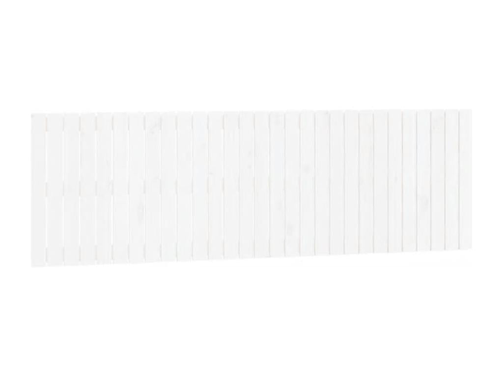 Wall-mounted headboard, white, 185x3x60 cm, solid pine wood, 33736IKNC