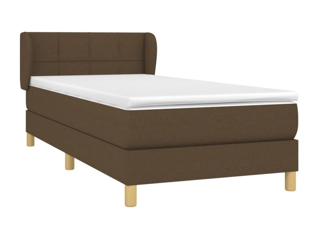 Homelumiere bed base with dark brown mattress 90x190