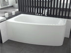 Homelumiere 150cm corner bathtub with apron - Left-hand opening