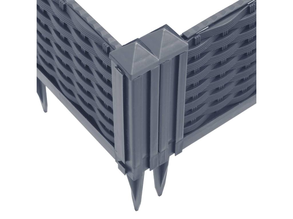 Planter with grey stakes 362.5x42.5x28.5 PP