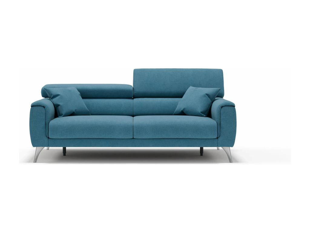 Homelumiere Sofa with sliding seats in soft waterproof fabric T02 169 cm Sky Blue