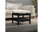 Black coffee table 55x55x40 cm Solid pine wood