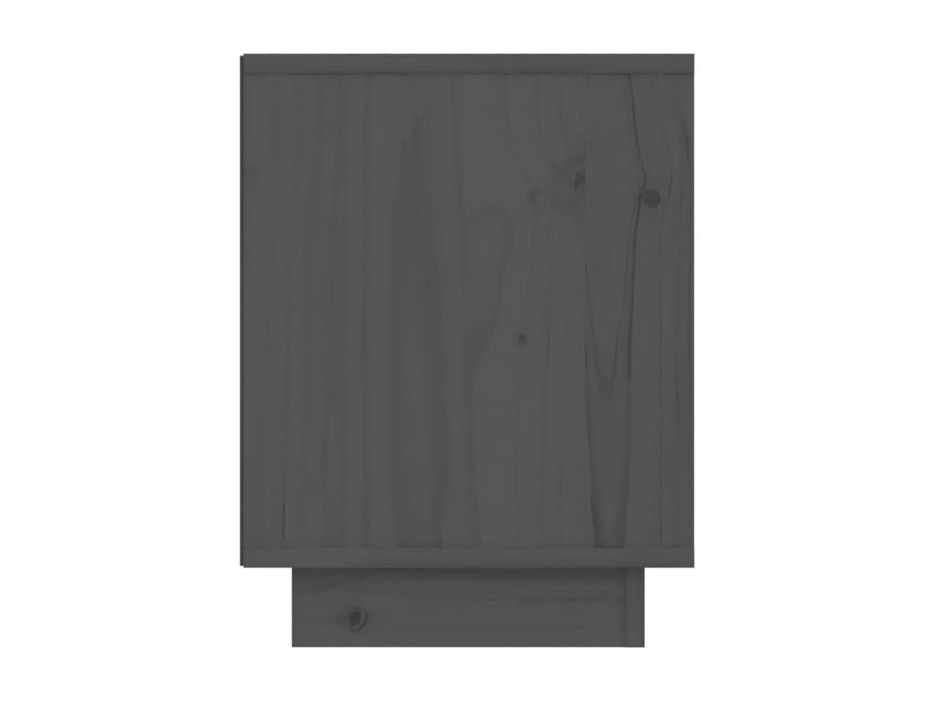 2-Piece Bedside Tables, Grey, 40x30x40 cm, Solid Pine Wood