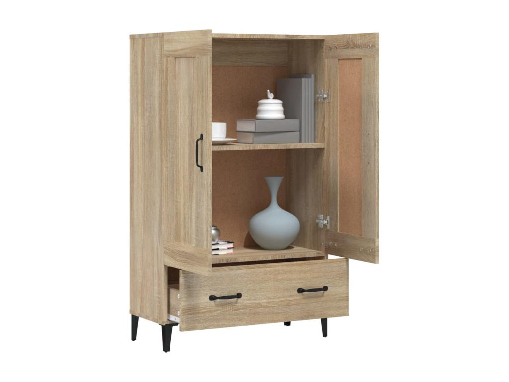 Homelumiere Oak Highboard 70x31x115 cm Engineered Wood