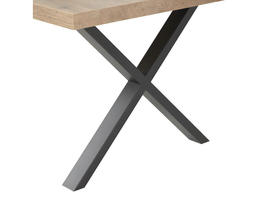 Dining table 200x100 cm with X-shaped legs, Homelumiere