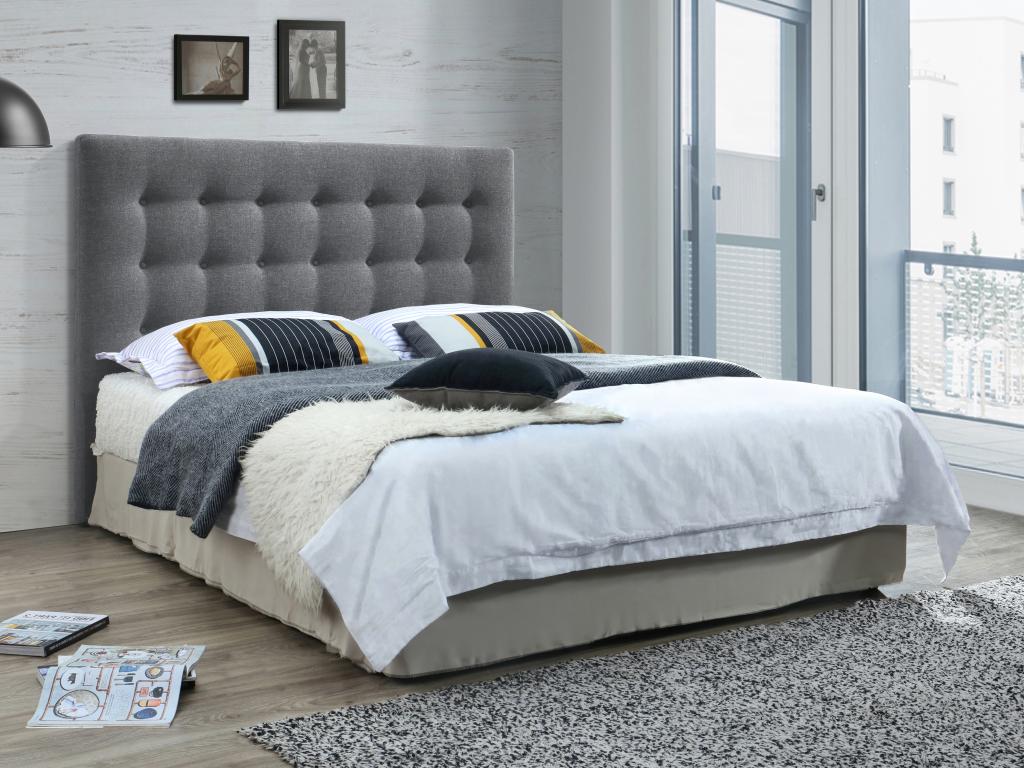 Homelumiere Upholstered Headboard - 160 cm - Fabric - Grey