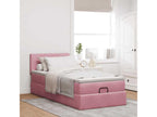 Homelumiere bed frame with pink 80x200 cm velvet mattress