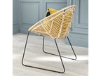 Rattan and metal chair