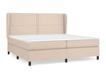 Upholstered bed base with Cappuccino mattress 200x200 cm