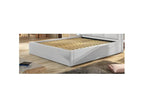 Luxury upholstered bed in Homelumiere fabric - Light Grey - 160x200 - Version with slatted base