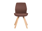 Dining chair - Fabric/Wood - Brown - Homelumiere