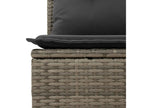 6-piece garden furniture set with grey resin wicker cushions
