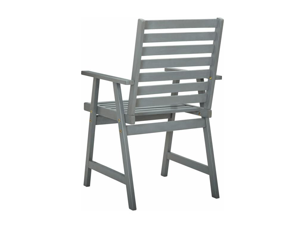 3-piece outdoor dining chairs with cushions, Homelumiere solid wood