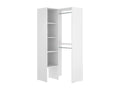 Homelumiere Corner Wardrobe Structure, Open Corner Hanger, 79x88x186 cm, White