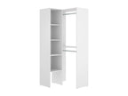 Homelumiere Corner Wardrobe Structure, Open Corner Hanger, 79x88x186 cm, White