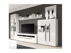 Complete living room set from the Homelumiere collection - Matte white and glossy white