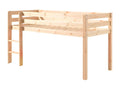 SLEEPY - Mid-Height Bed in Natural Pine 90x200cm Princess Cover