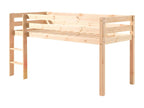 SLEEPY - Mid-Height Bed in Natural Pine 90x200cm Princess Cover