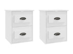 Wall-mounted bedside tables, 2 pieces, white, 41.5x36x53