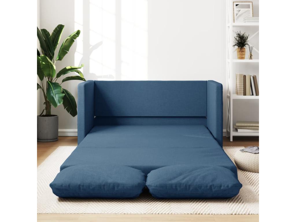 2-in-1 blue sofa bed, 112x174x55 cm, fabric