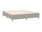 Upholstered bed base with mattress, light grey, 160x200cm, fabric