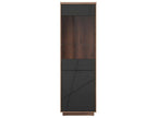 Homelumiere 2-Door Display Cabinet, Black and Wood