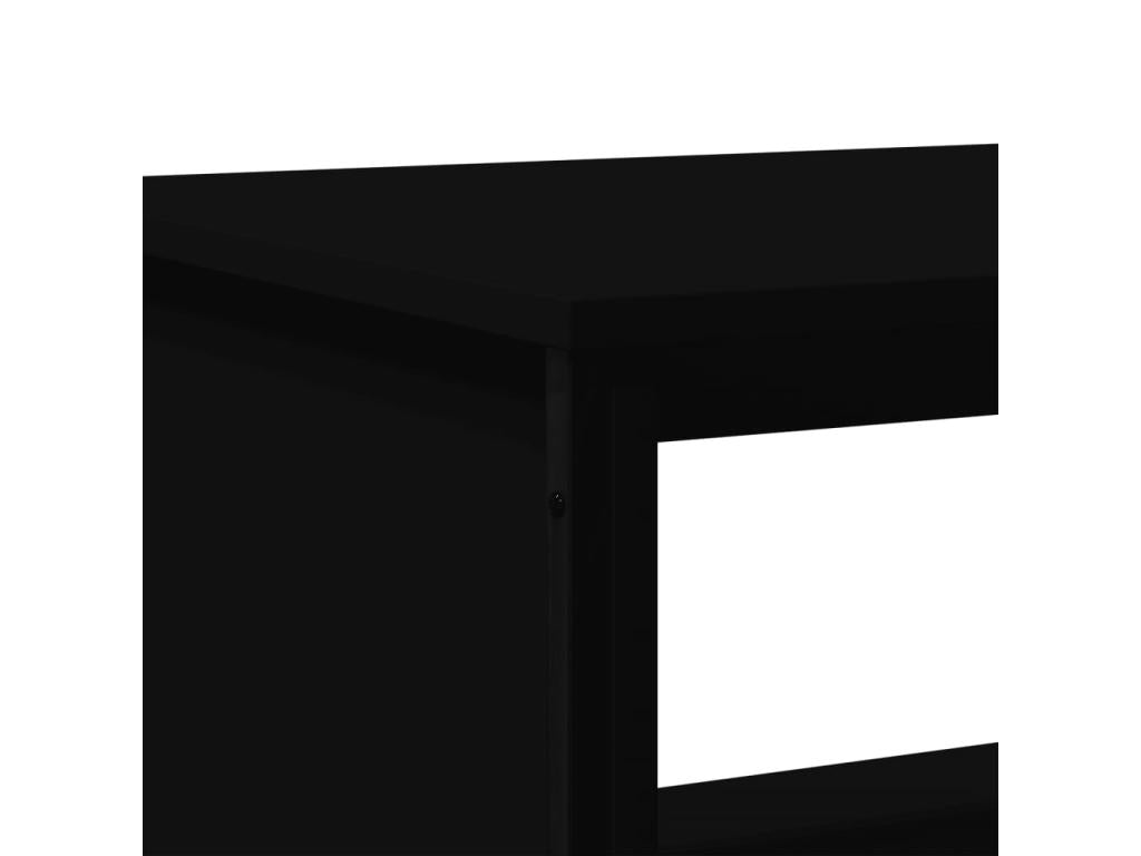 Black coffee table, 100x51x40 cm, engineered wood