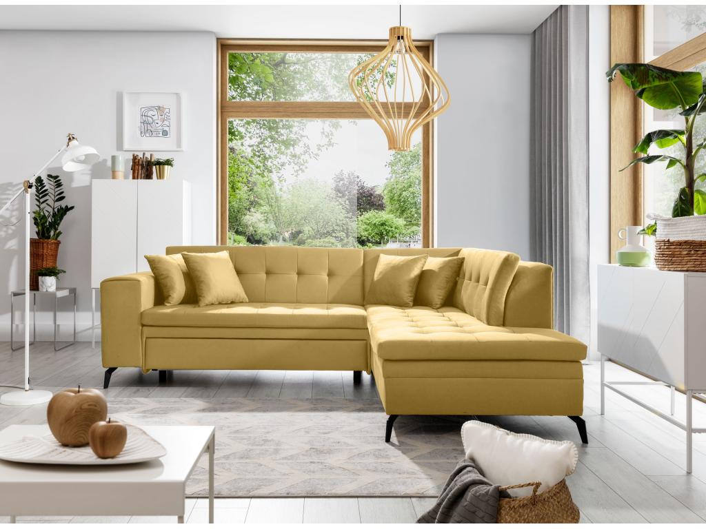 Homelumiere Sofa R/Fabric-Yellow