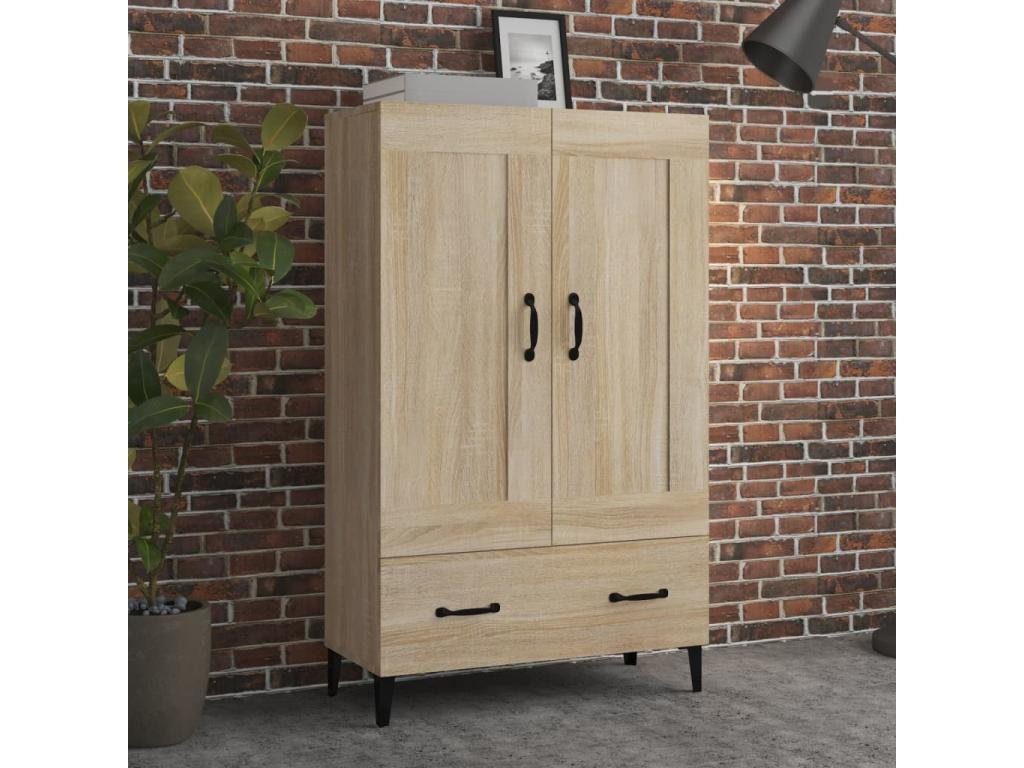 Homelumiere Oak Highboard 70x31x115 cm Engineered Wood