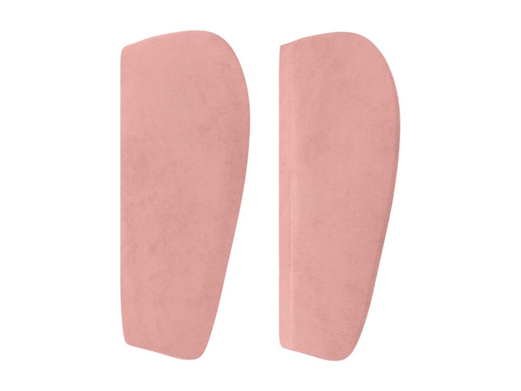 Headboard with wings, Pink, 163x23x78/88 cm, Velvet, 58469ZEJM