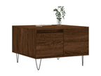 Coffee table, brown oak, 55x55x36.5 cm, engineered wood