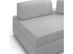 Homelumiere Sofa without pull-out ottoman and removable backrest in waterproof fabric T02 200 cm light grey